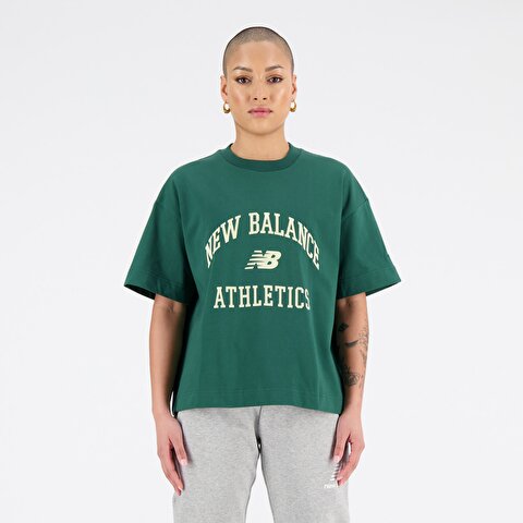 New Balance WNT1402 Green Women Shirts Green Women Clothing